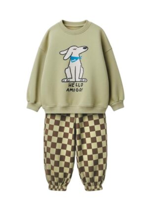 Orj Marka Damalı Pantolonlu Erkek Çocuk Takım