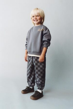 Damalı Pantolonlu Eşofman Takım