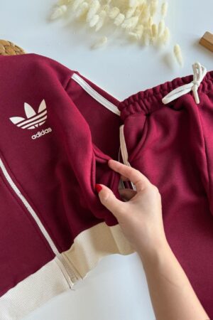 Alternative view of Ads Unisex Hırkalı Takım (Bordo)