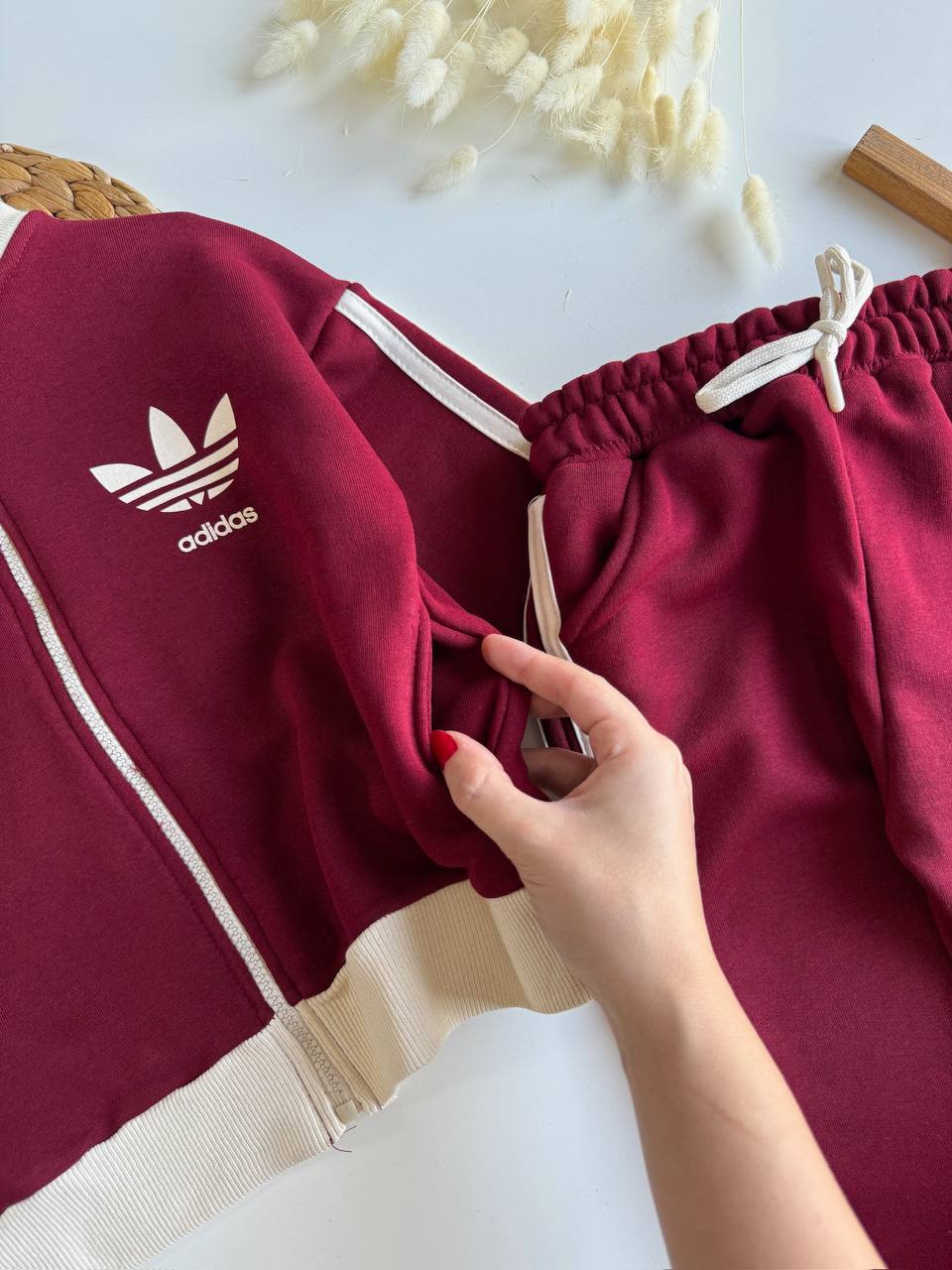 Ads Unisex Hırkalı Takım (Bordo) - Görsel 2