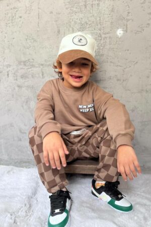 Alternative view of Damalı Pantolonlu Orj Marka Takım (Acı Kahve)