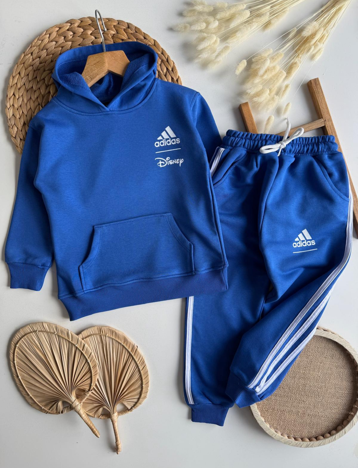 Kapüşonlu Saks Mavi Takım