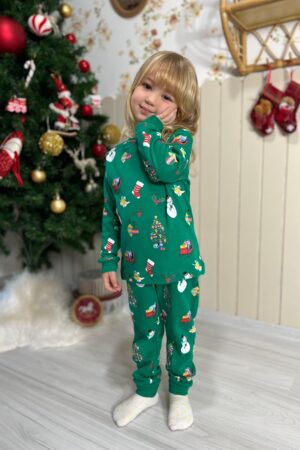 Alternative view of Unisex Yeni Yıl Pijama Takımı (Yeşil)