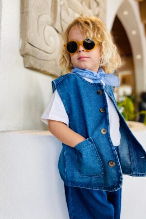 Alternative view of Unisex Denim Yelek (Mavi)