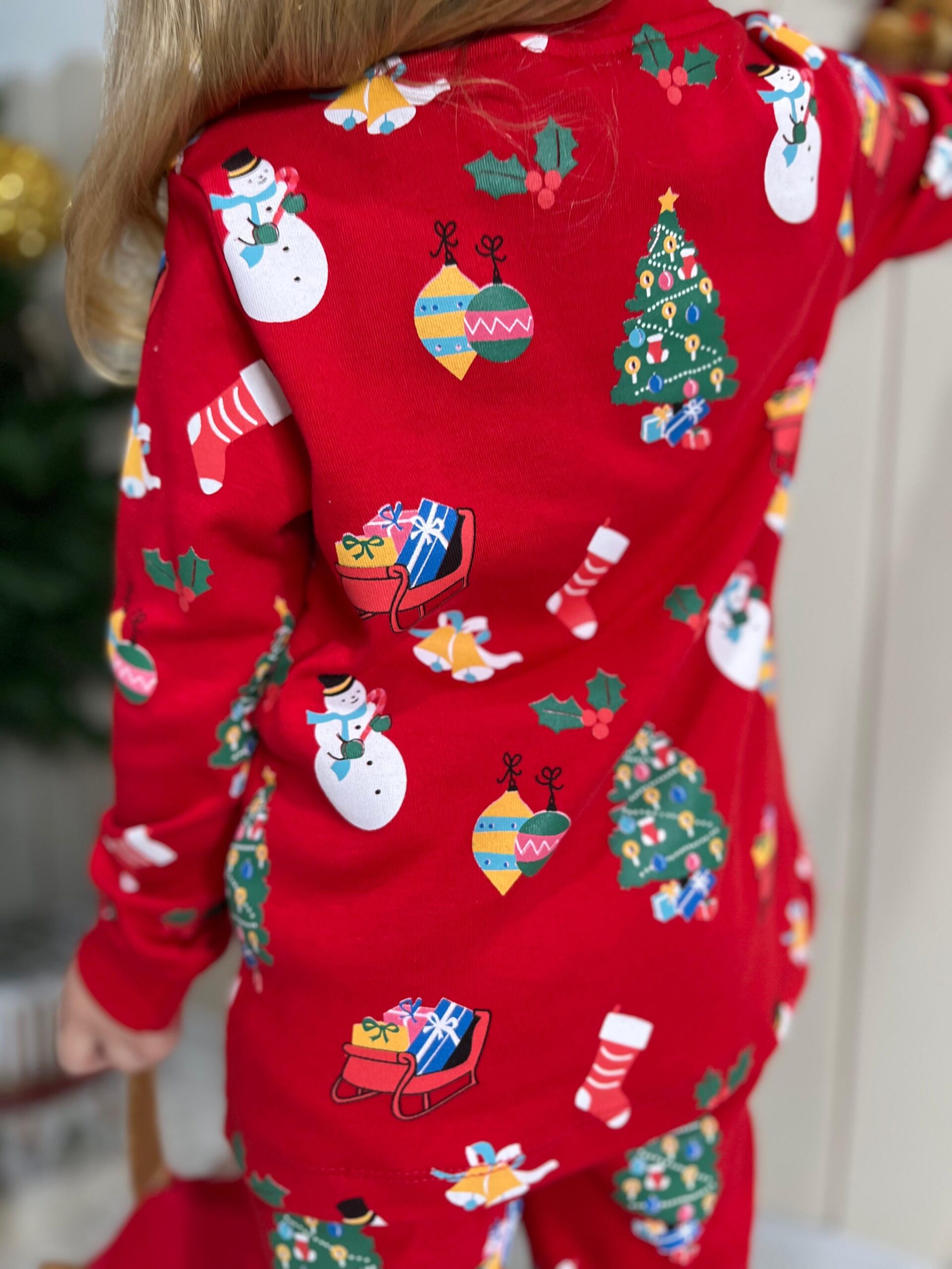 Unisex Yeni Yıl Pijama Takımı (Kırmızı) - Görsel 5