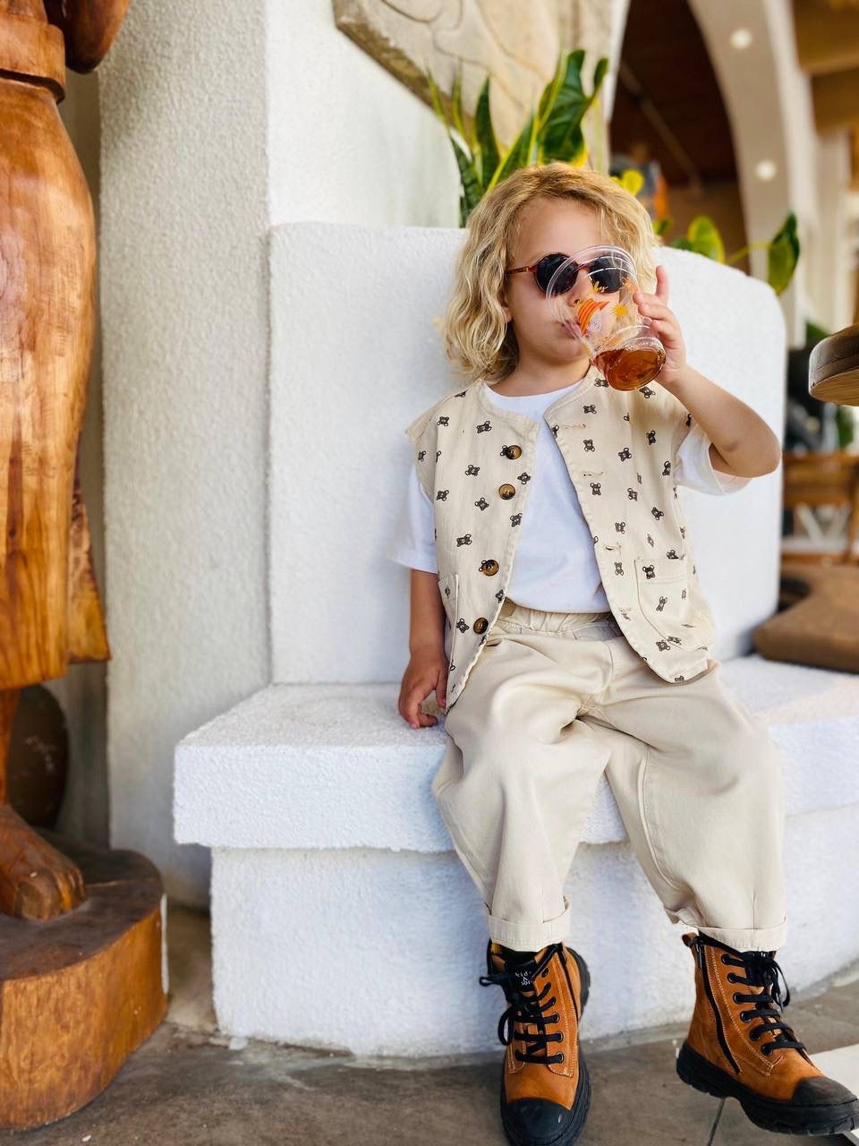 La'ciel Ayıcıklı Kot Yelek - Görsel 4