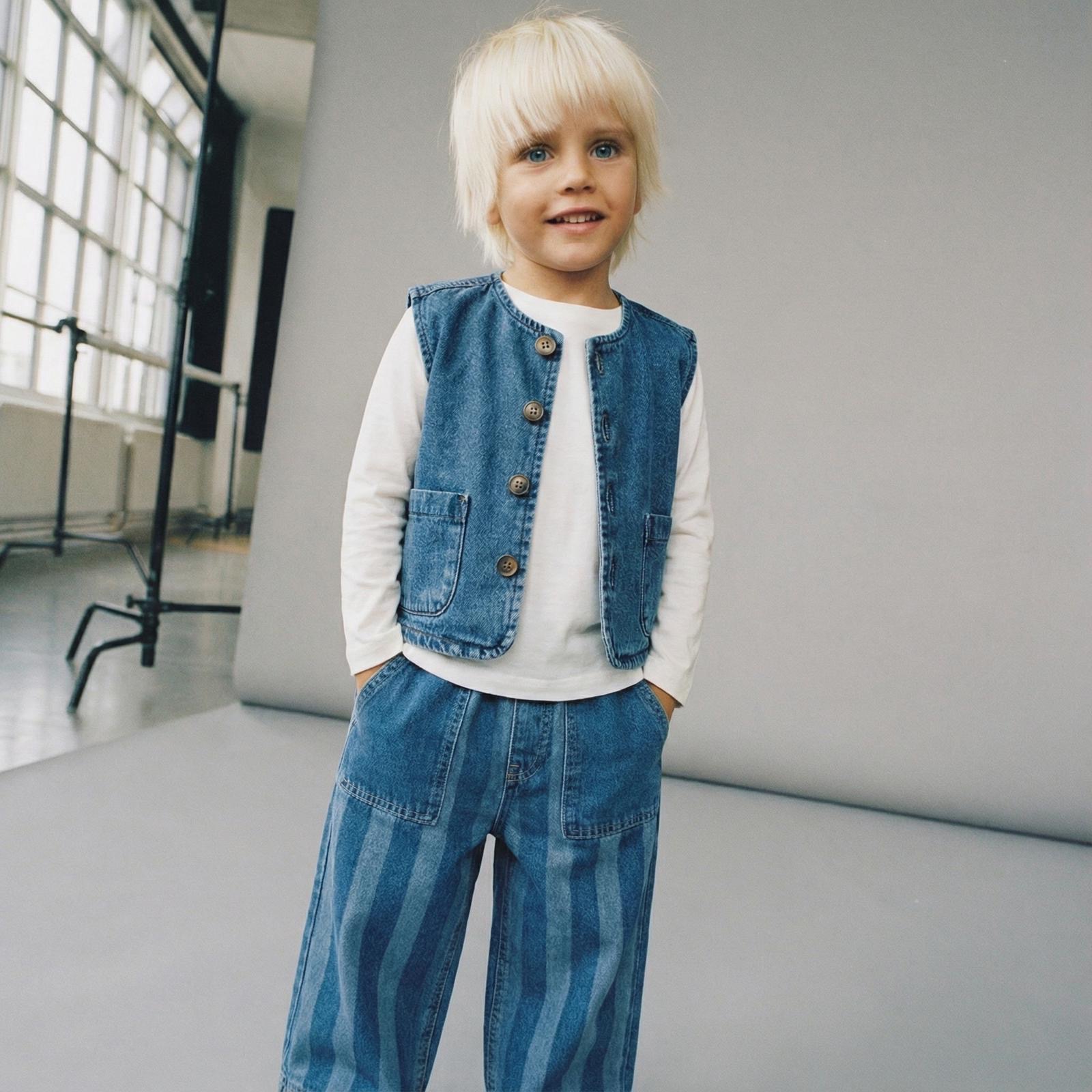 Laciel Orj Marka Çizgili Denim Pantolon - Görsel 3