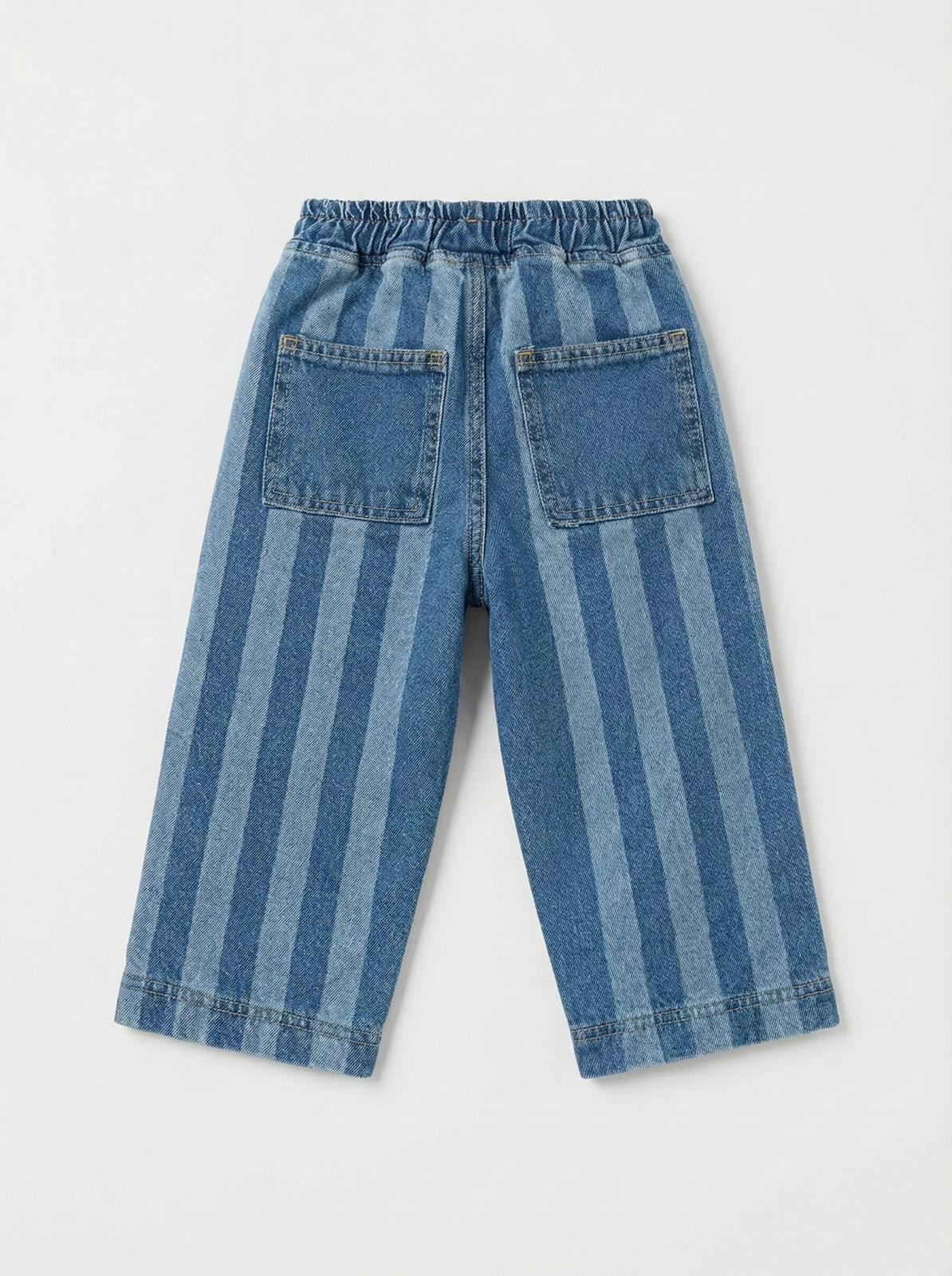 Laciel Orj Marka Çizgili Denim Pantolon - Görsel 2
