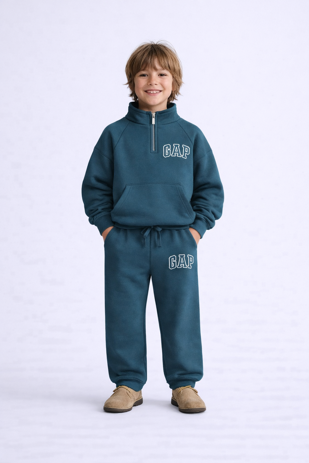 Yarım Fermuarlı Eşofman Takımı (Petrol Yeşili) - Görsel 5