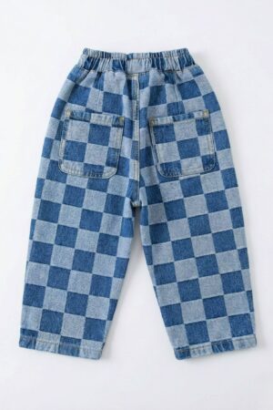 Alternative view of Damalı Balon Denim Pantolon