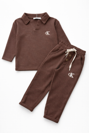 Gofre Dokulu Mevsimlik Takım(Acı Kahve) - 4-5 Yaş