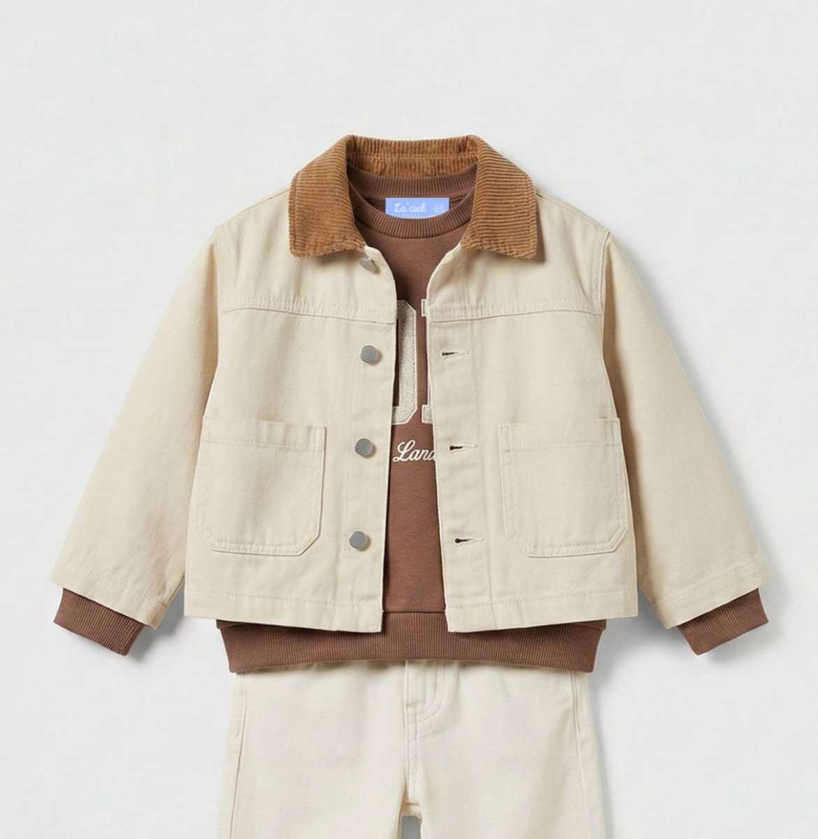 La'ciel Kadife Yakalı Kot Ceket