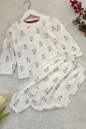 I Love Mom Dad Unisex Pijama Takımı