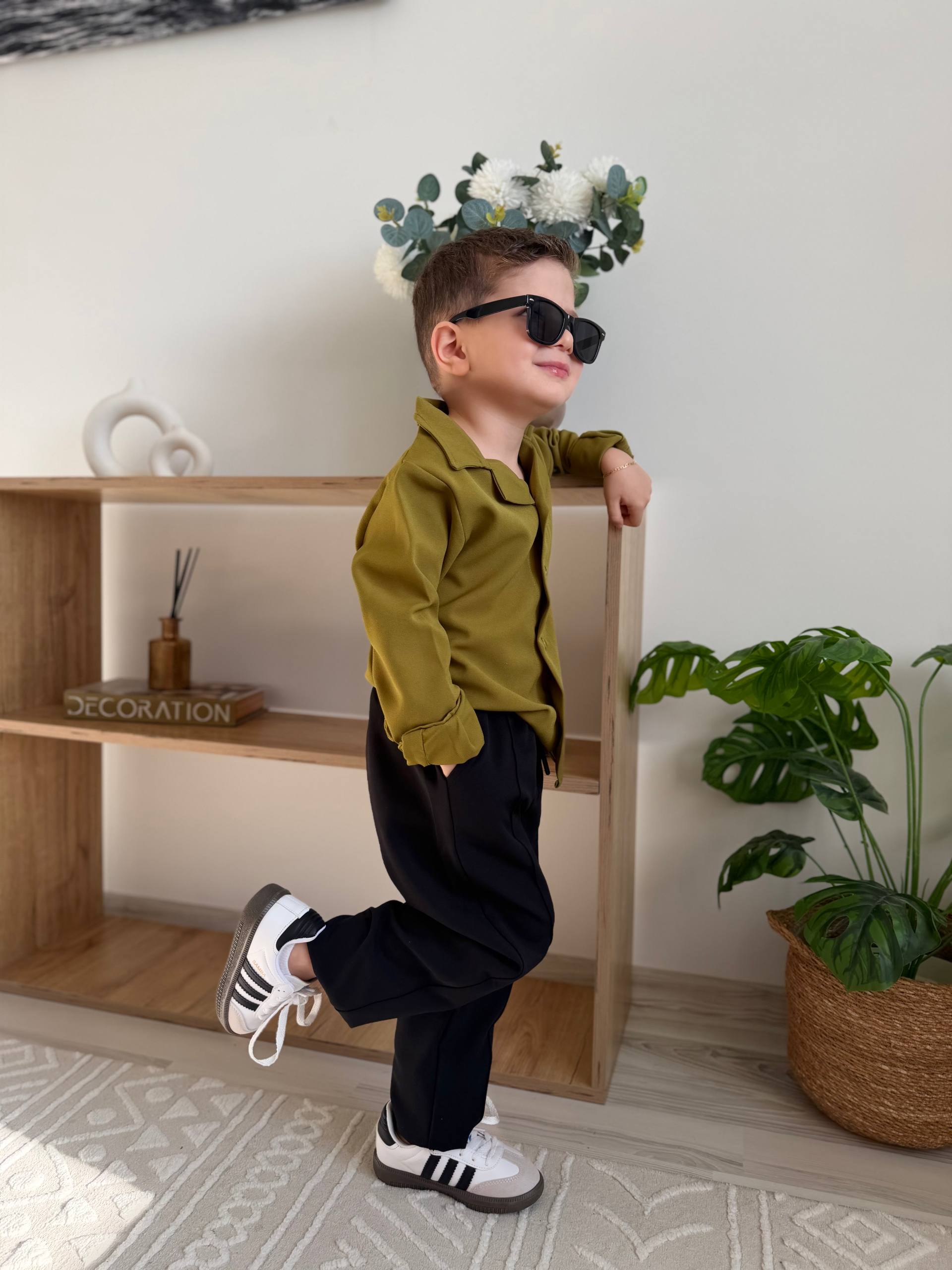 Retro Cool Takım (Yağ Yeşili) - Görsel 2