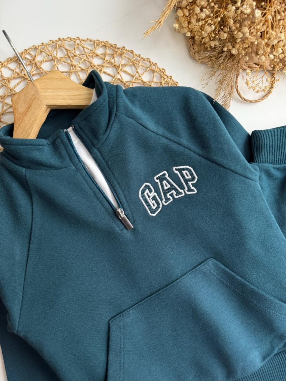 Yarım Fermuarlı Eşofman Takımı (Petrol Yeşili) - Görsel 3