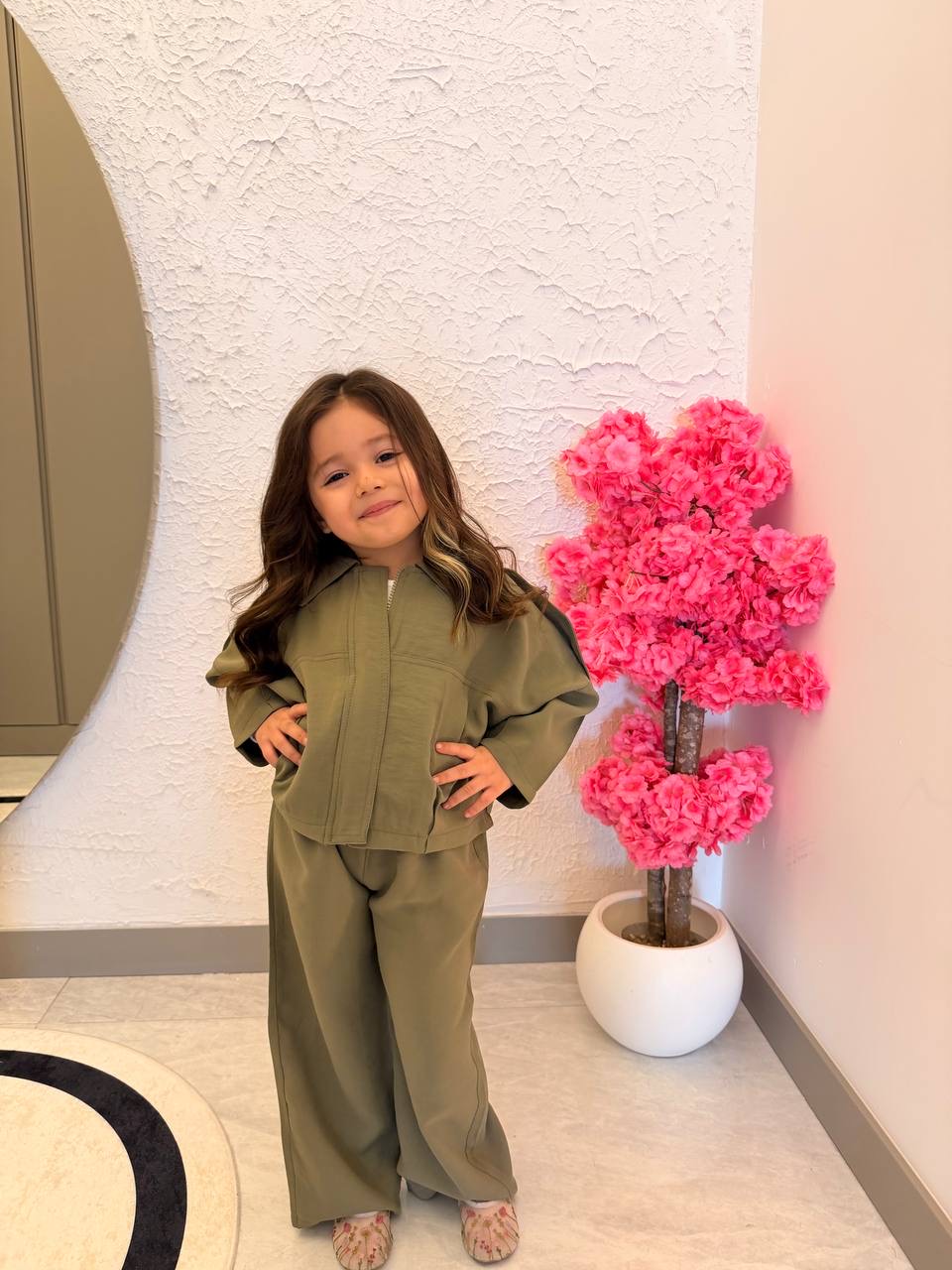 Premium Kalite Modal Kumaş Ceketli Takım (Haki) - Görsel 8