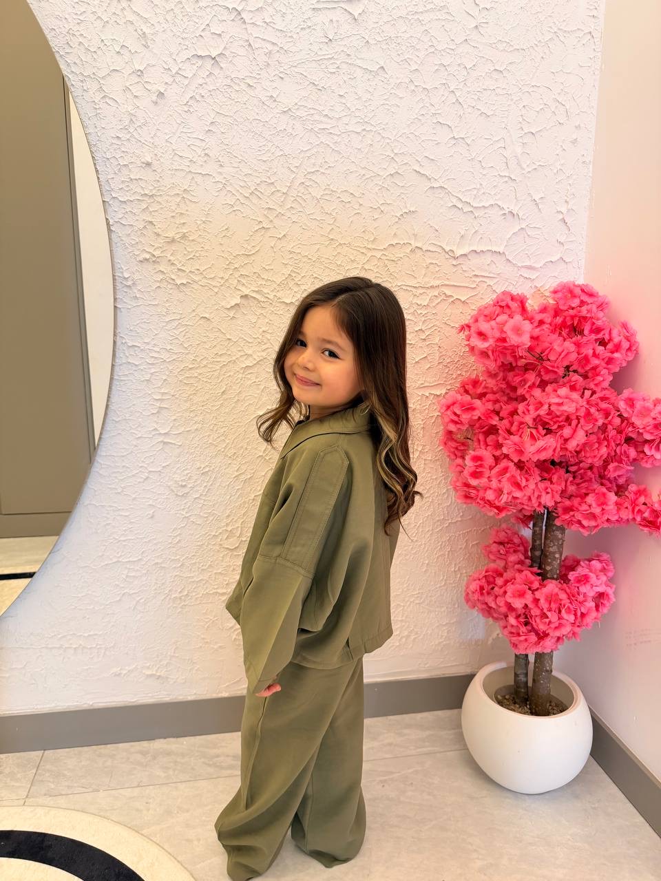 Premium Kalite Modal Kumaş Ceketli Takım (Haki) - Görsel 7