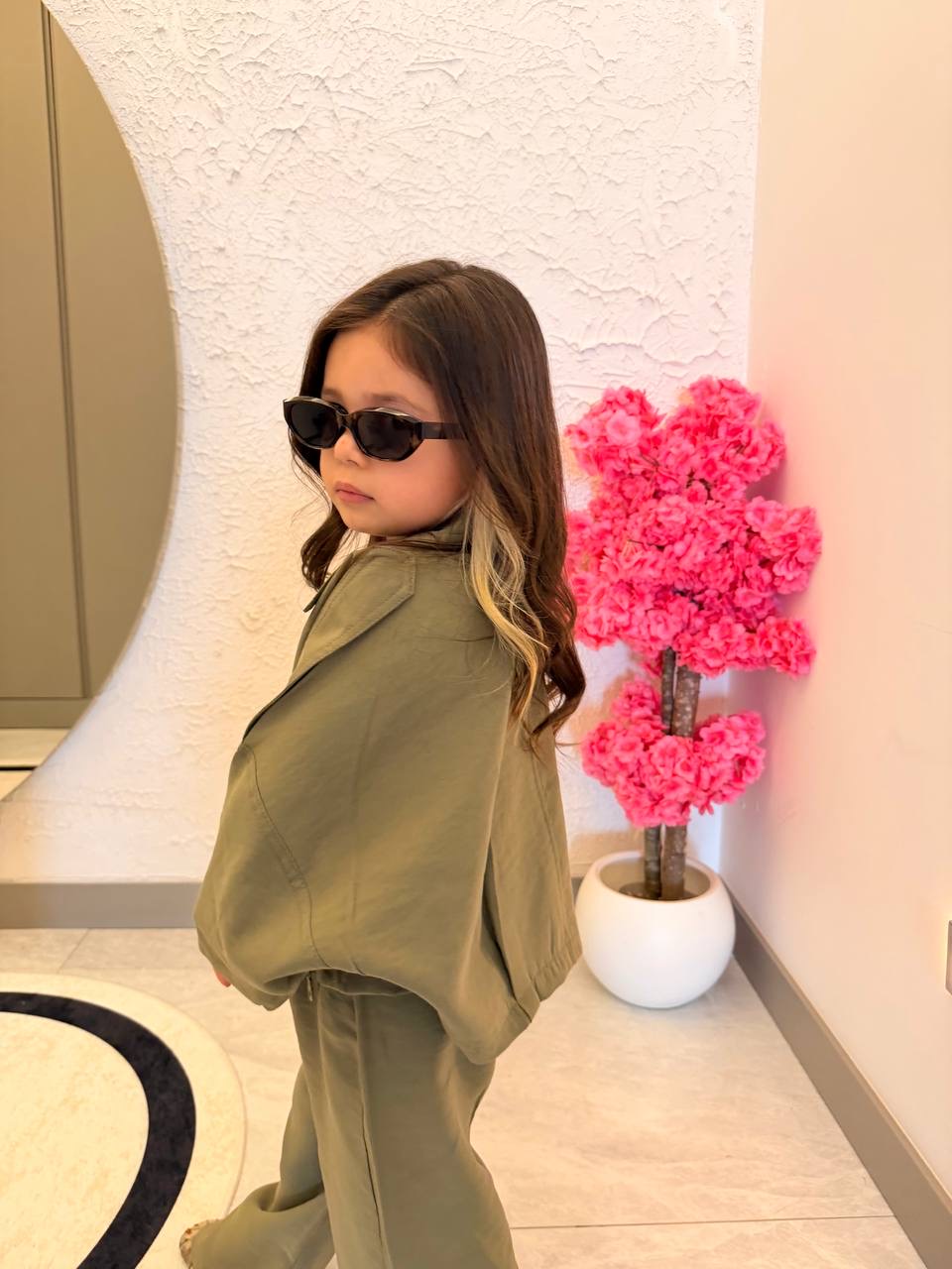 Premium Kalite Modal Kumaş Ceketli Takım (Haki) - Görsel 4