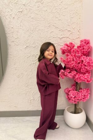 Alternative view of Premium Kalite Modal Kumaş Ceketli Takım(Bordo)