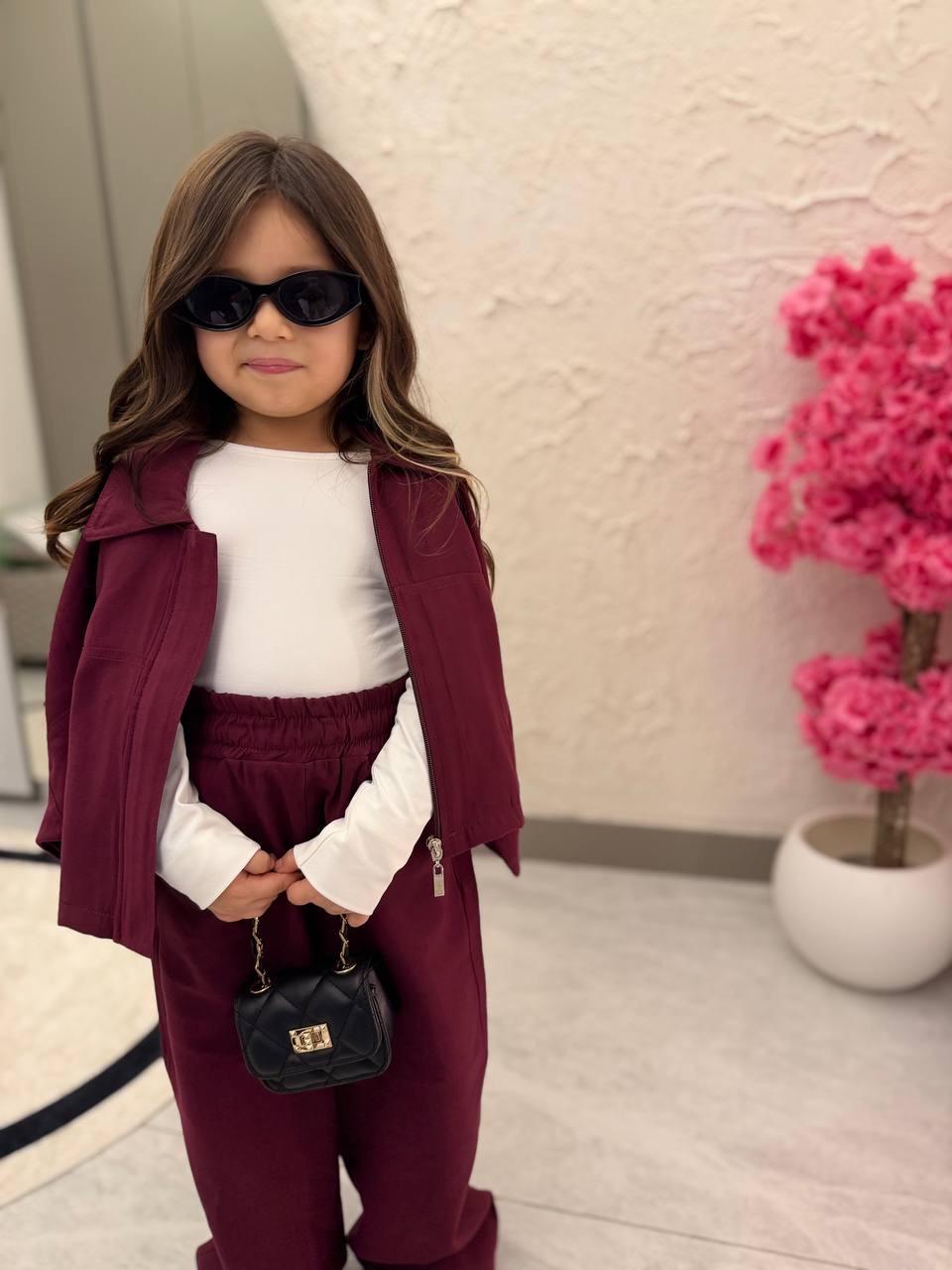 Premium Kalite Modal Kumaş Ceketli Takım(Bordo)