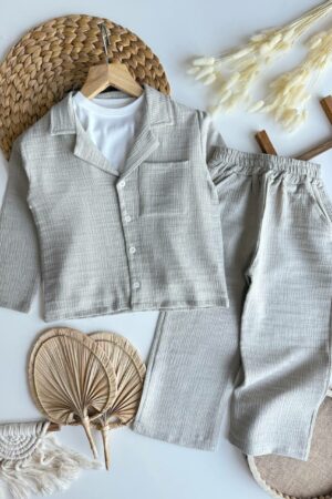 Alternative view of Pamuklu Soft Relax Takım Elbise (Taş Rengi)