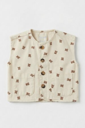 Ayıcıklı Kot Yelek