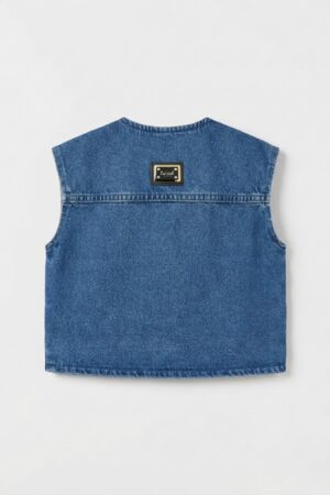 Alternative view of Unisex Denim Yelek (Mavi)