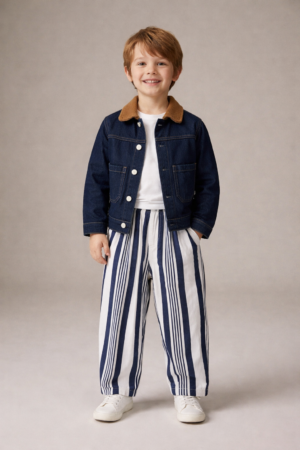 Alternative view of La’ciel Paris Çizgili Kot Pantolon