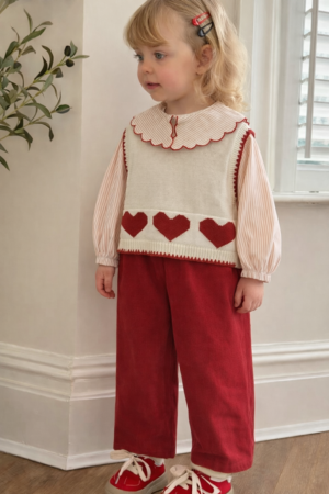 Süveterli Gömlekli 3’lü Kız Çocuk Takım