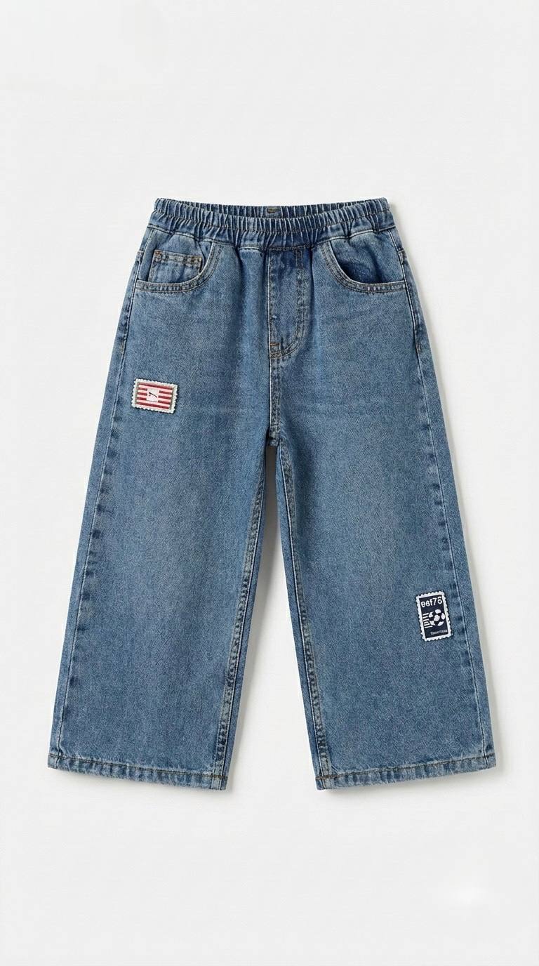 Yama Detaylı Unisex Jean