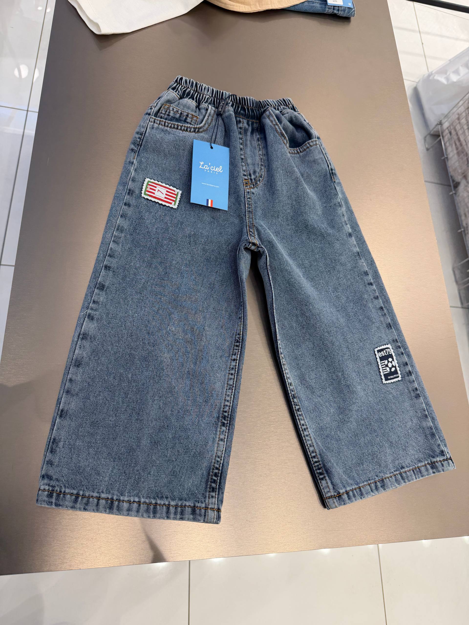 Yama Detaylı Unisex Jean - Görsel 3