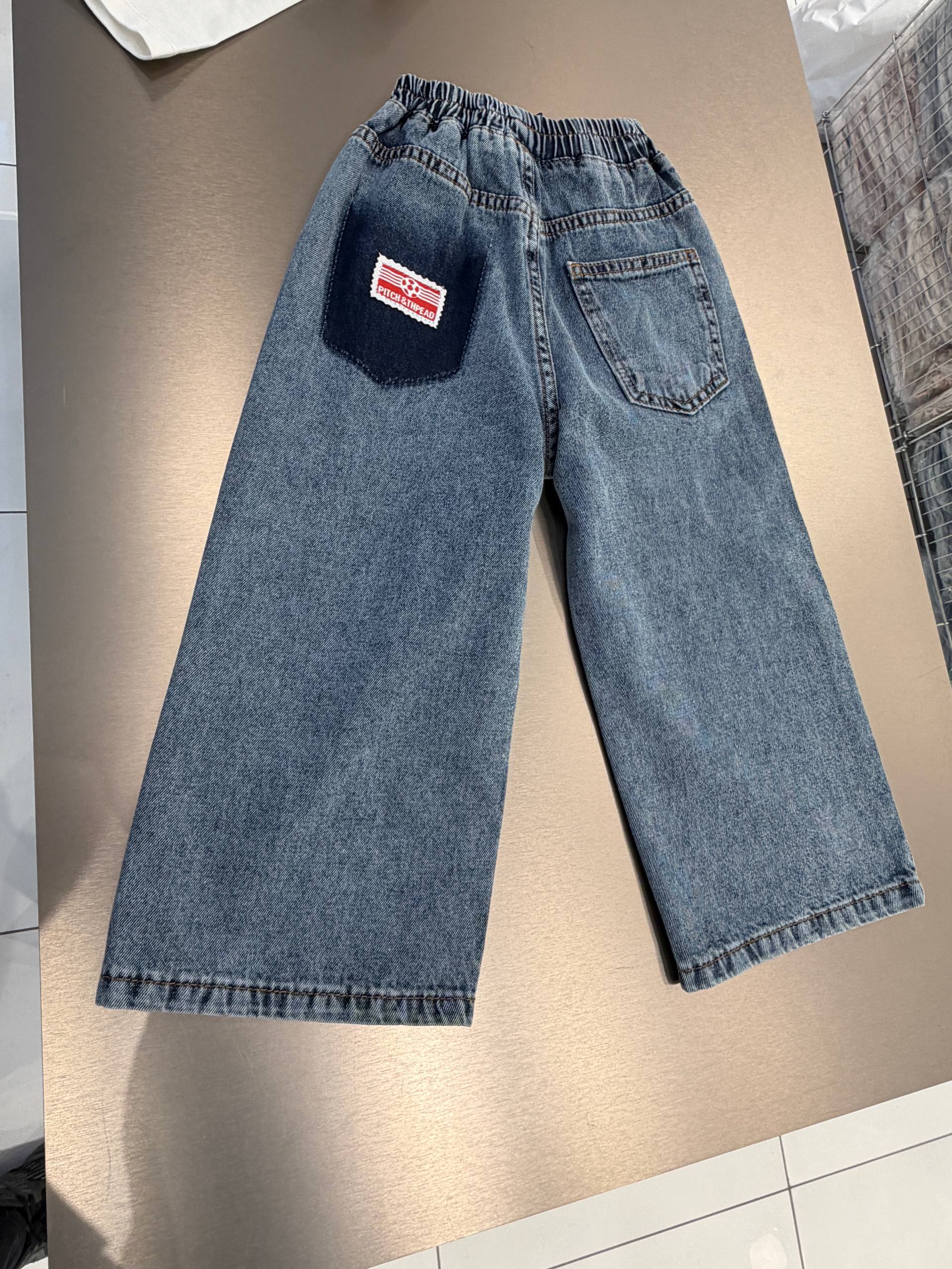 Yama Detaylı Unisex Jean - Görsel 2