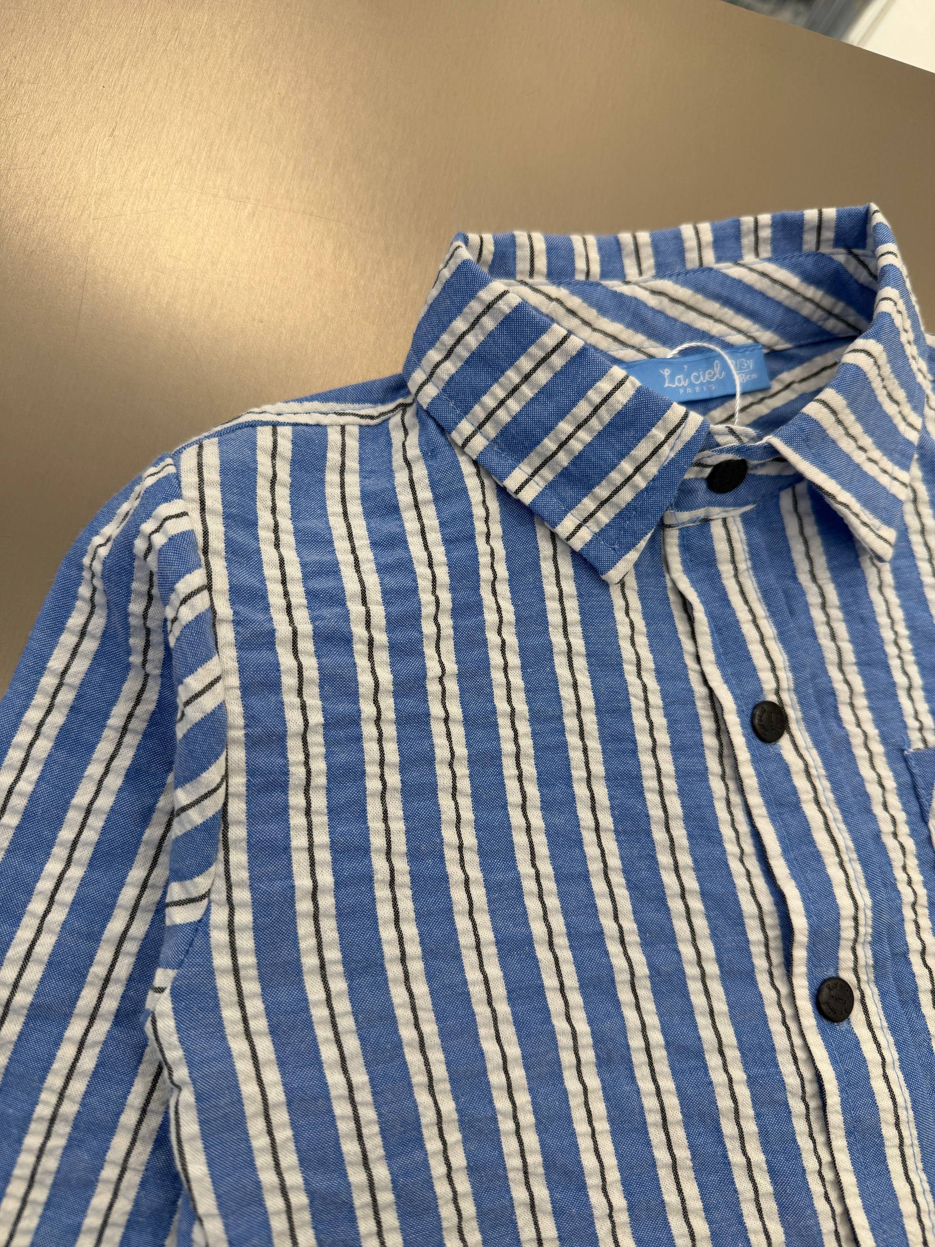 La’ciel Paris Çizgili Pamuklu Gömlek - Görsel 2