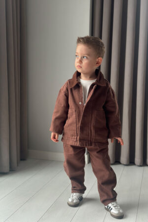 Mocha Ceketli Denim Takım (3-10 Yaş)