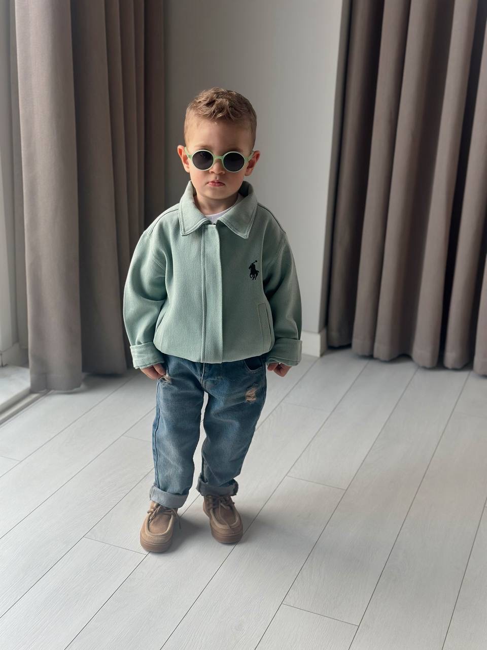 Ceketli Kot Pantolonlu 3'lü Takım (Mint) - Görsel 9