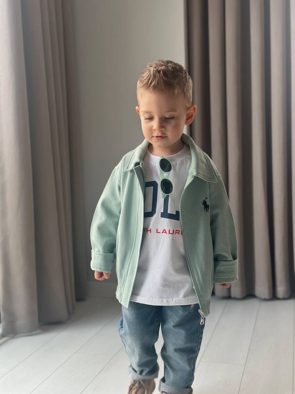 Ceketli Kot Pantolonlu 3'lü Takım (Mint) - Görsel 7