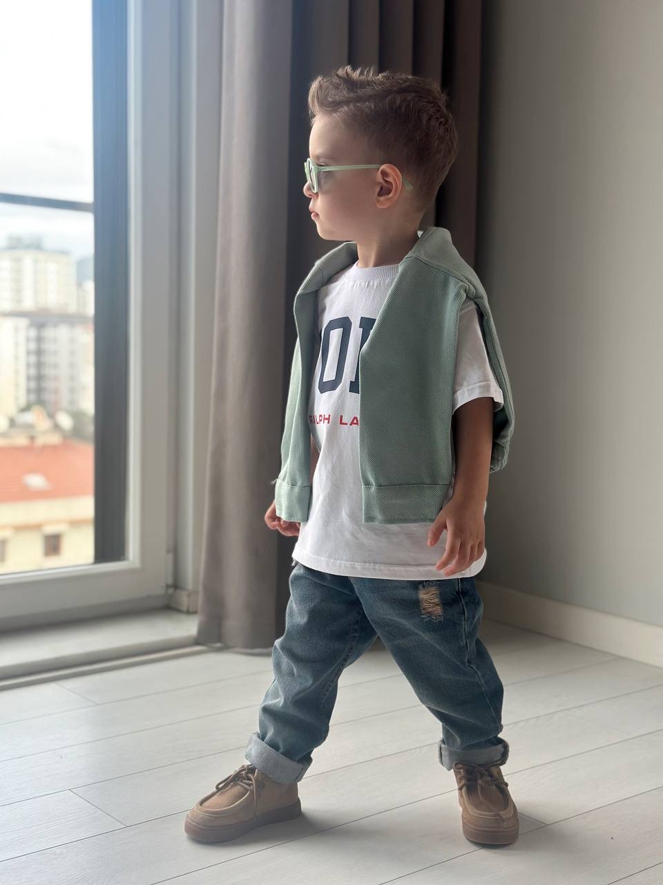 Ceketli Kot Pantolonlu 3'lü Takım (Mint) - Görsel 8