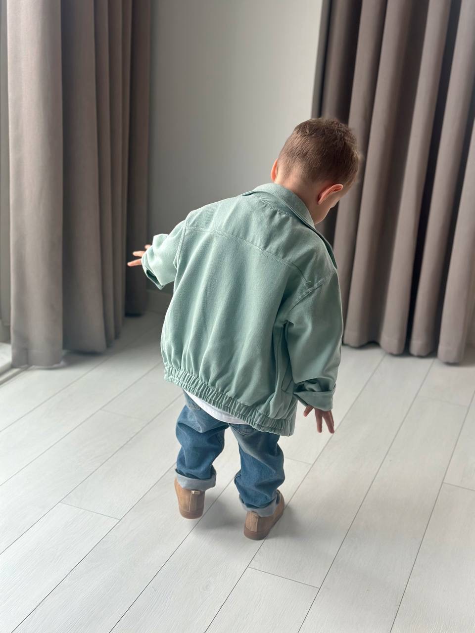 Ceketli Kot Pantolonlu 3'lü Takım (Mint) - Görsel 5