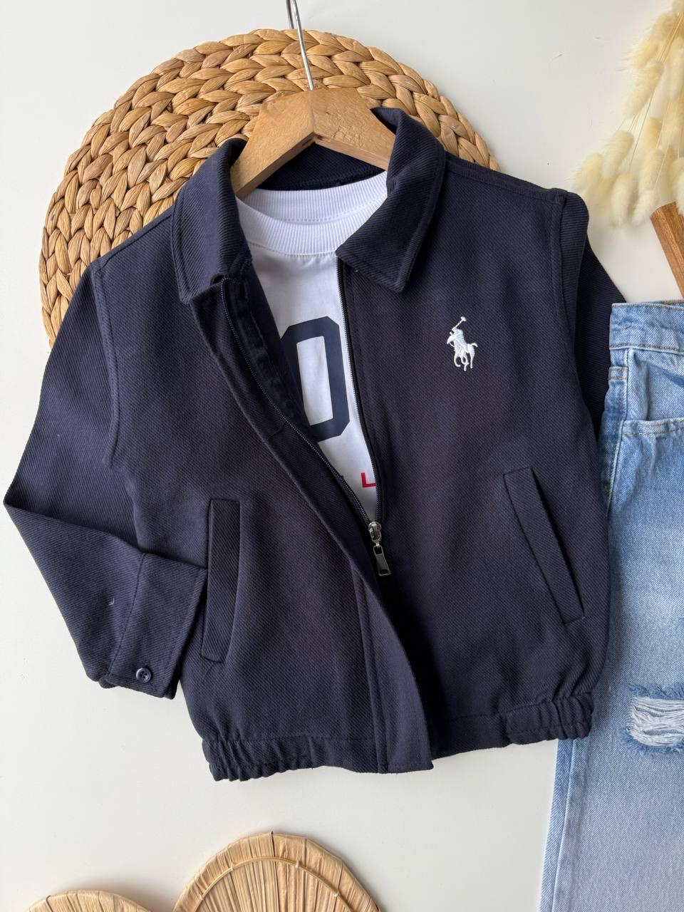 Ceketli Kot Pantolonlu 3'lü Takım (Lacivert) - Görsel 5