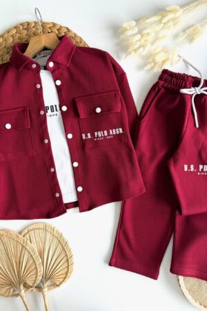 Ceketli 3’lü Takım (Bordo)