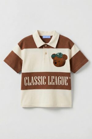 La'ciel Paris Bear Polo Yaka Tshirt