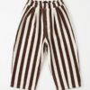 La’ciel Paris Acı Kahve Çizgili Mevsimlik Denim Pantolon