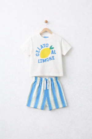 Alternative view of Gelato Lemon Çizgili Şortlu Takım