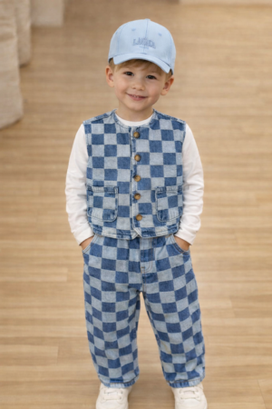 Alternative view of La’ciel Paris Damalı Yelekli Takım