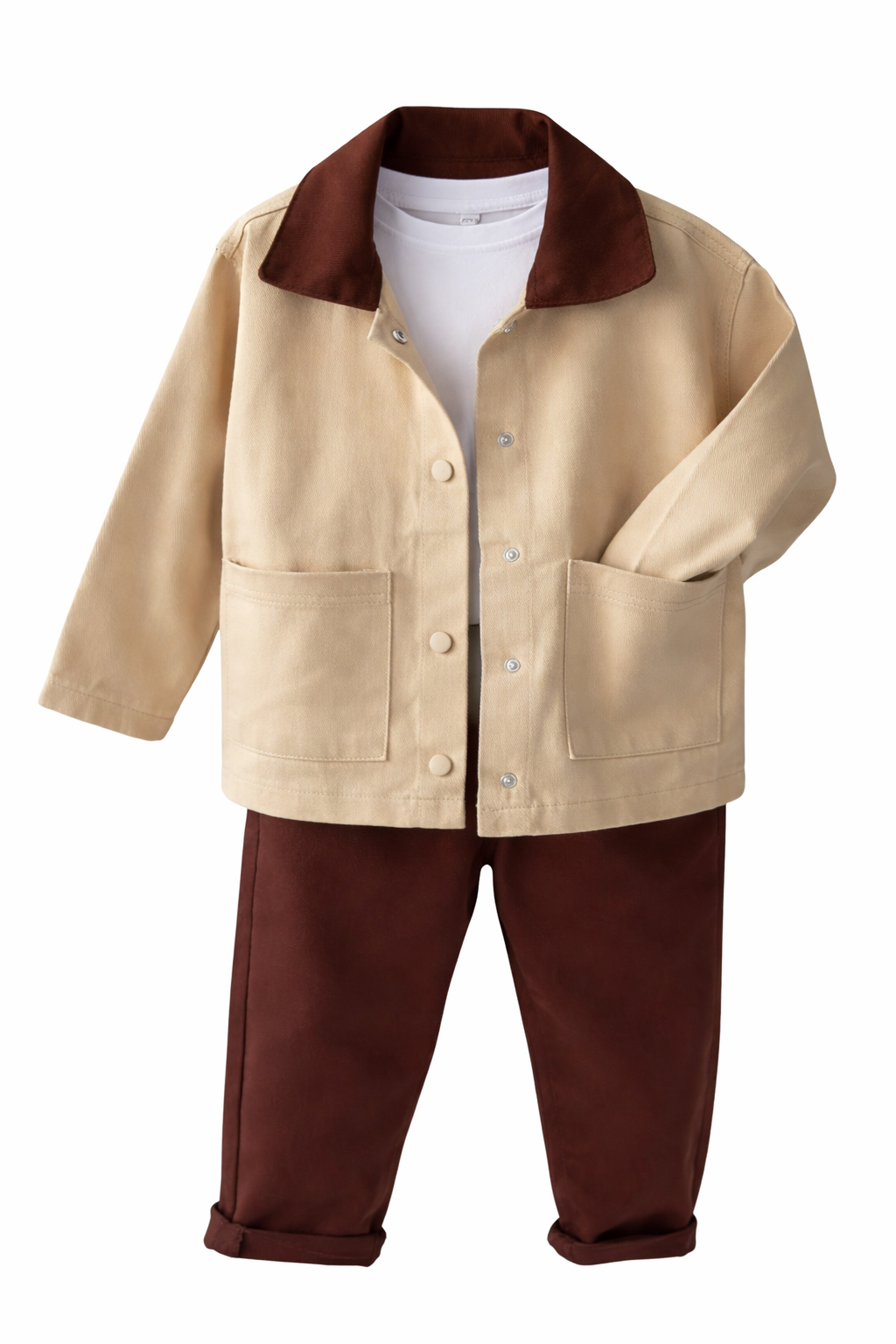 Bej Ceketli 3’lü Takım - Görsel 2