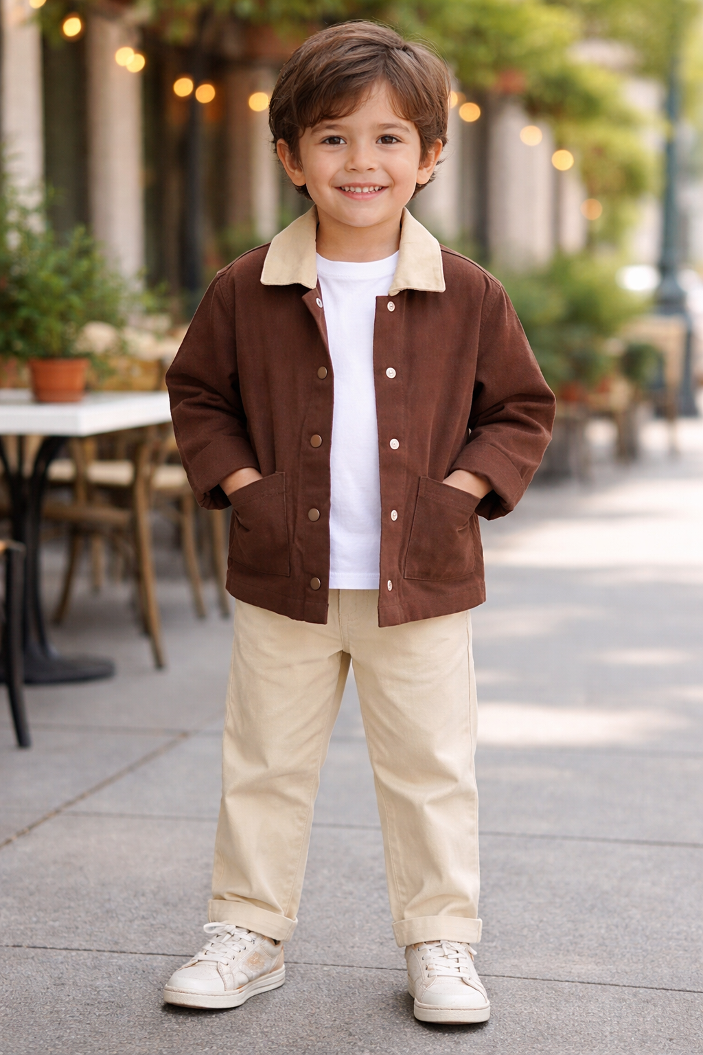 Kahve Ceketli 3’lü Takım