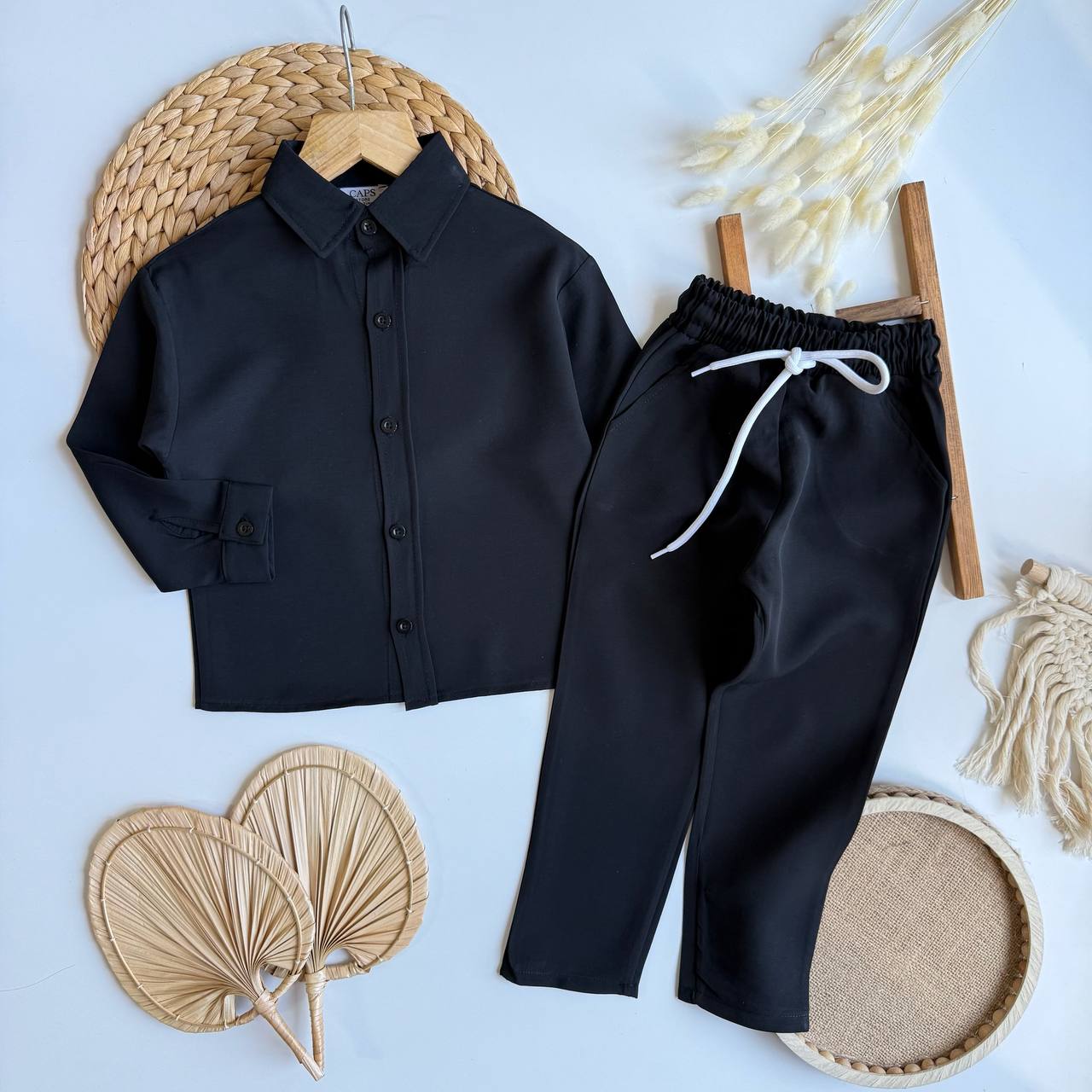 Gömlekli Dokuma Takım (Siyah) (13 Mart Cuma Kargo Çıkışlı) - Görsel 2