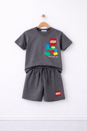 Erkek Çocuk Şortlu Takım (Antrasit)