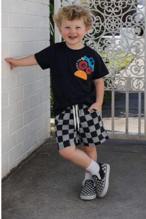 Damalı Şortlu Takım