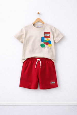 Erkek Çocuk Şortlu Takım (Bej)